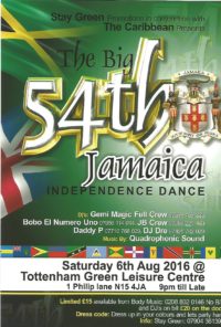 The Big 54th Jamaican Independence Dance