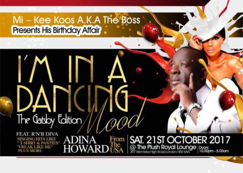 Mi Kee Koos A.k.a The Boss Presents His Birthday Affair. Featuring USA R'n'b Diva Adina Howard