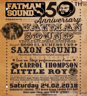 Fatman Sound 50th Years Anniversary | 24th Feb North London