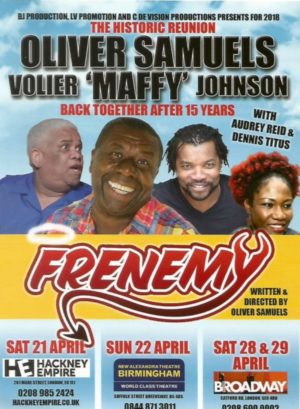 Frenemy Oliver Samuels Theatre Show April 2018 Tour Dates