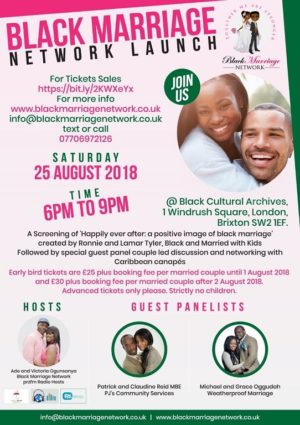 Black Marriage Network Launch – a screening of ‘Happily Ever After: a positive image of black marriage