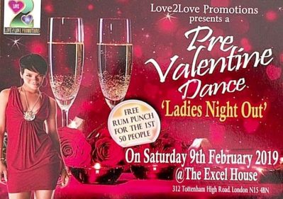 Love to love promotion pre-Valentines dance 2019 ladies night out London