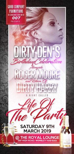 Dirty Den, Roger Moore, Dirty Harry Birthday Collaboration 2019