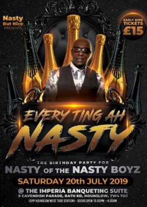 Nasty Boyz London 2019 Reggae event weekend