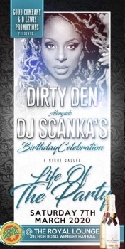 Dirty den Dj scanka birthday celebration