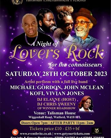 Night of Lovers Rock for the Connoisseurs – Reggae Night