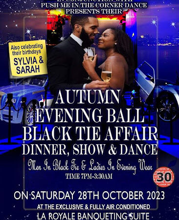 Autumn Evening Ball Black Tie Affair Dinner, Show & Dance