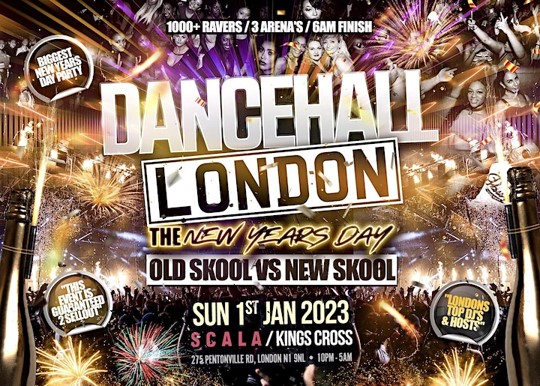 Dancehall London – The Biggest New Years Day Party 2023