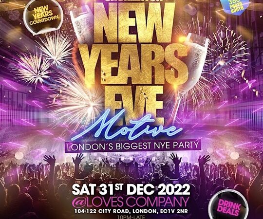 London’s Biggest NYE Party Motive in Shoreditch